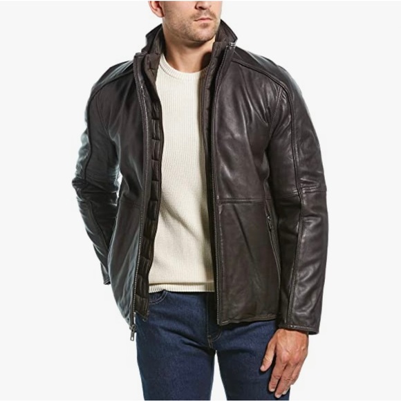 Marc New York Other - Men’s 100% Leather!  Beautiful deep brown leather coat excellent condition Sz XL